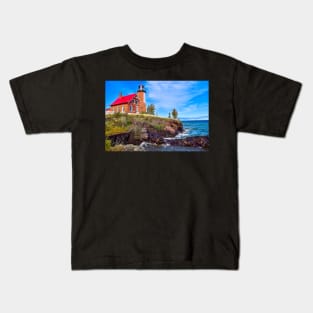 “Eagle Harbor Lighthouse” Kids T-Shirt